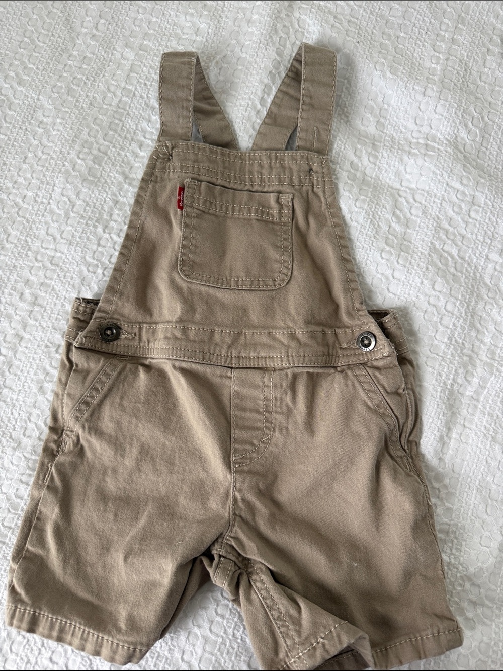 Levi's Toddler Tan Short Overalls